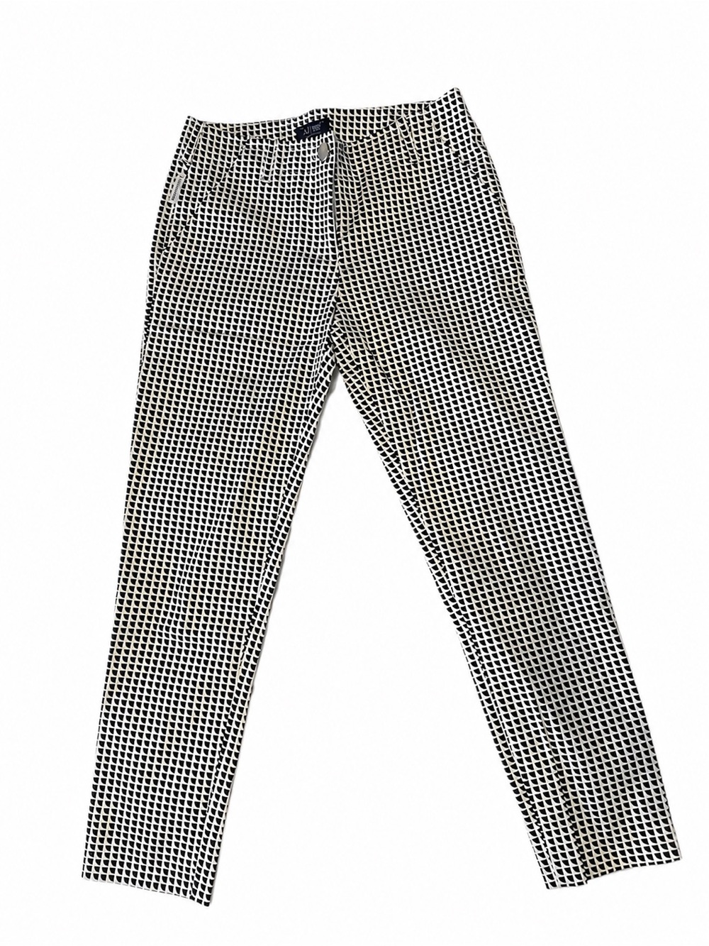 Vintage Armani Jeans Geometric Print Slim Pants Size 36 Y2K